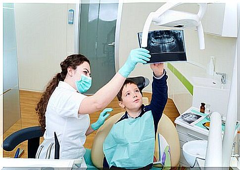 boy at the dentist